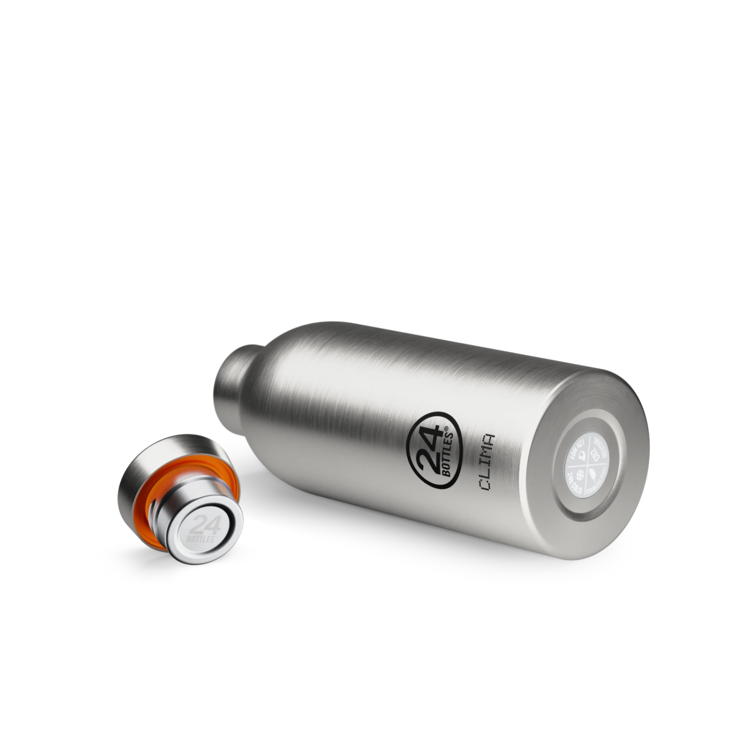 24Bottles Clima Bottle | Brushed Steel - 500 Ml - Image 3